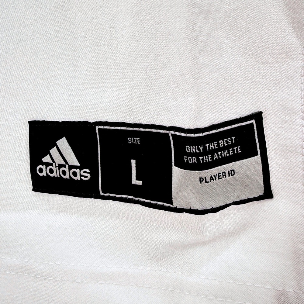 Adidas A1 Stock Football Jersey Mens Large White Red V-Neck NWT - Picture 9 of 16